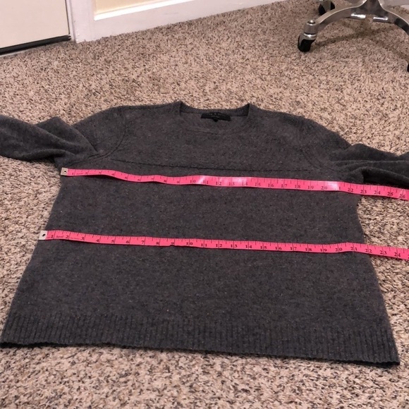 Rag & Bone Sweater Size XL Dark Gray Speckled Wool Pullover - Picture 9 of 11